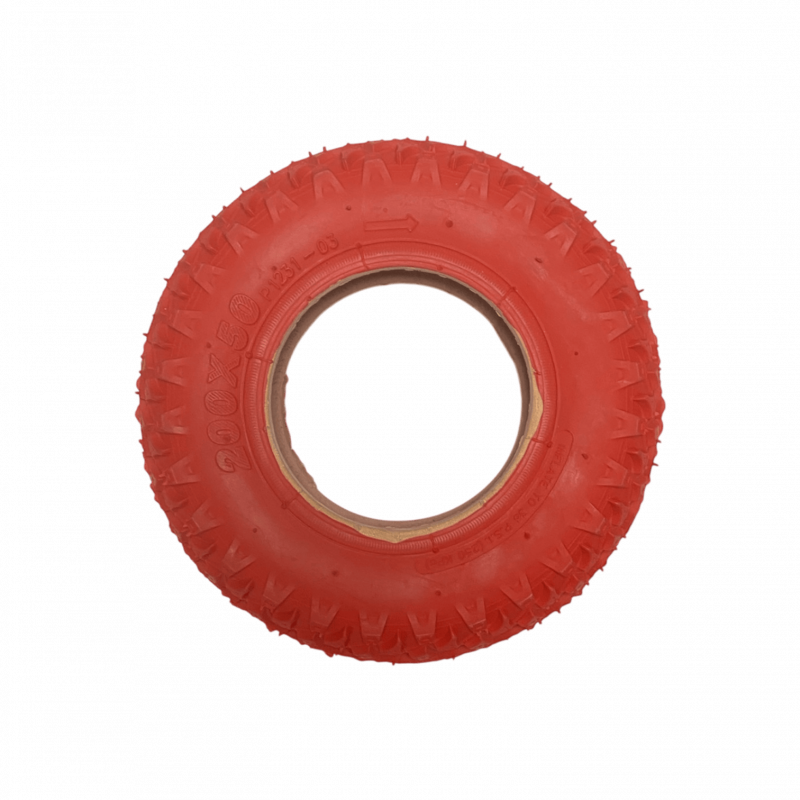 Pneu 200mm / 8 Polegadas Off-Road à Pinos Vermelho