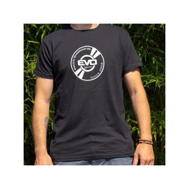 T-Shirt Negro avec Logo Evo-Spirit