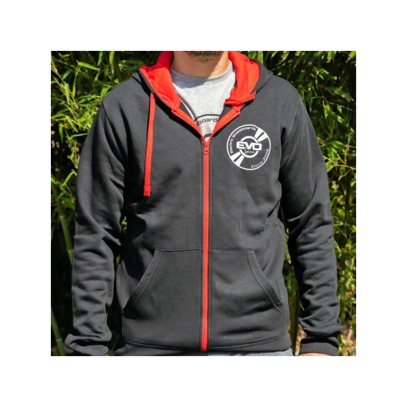 Veste Zipée Noire Evo-Spirit