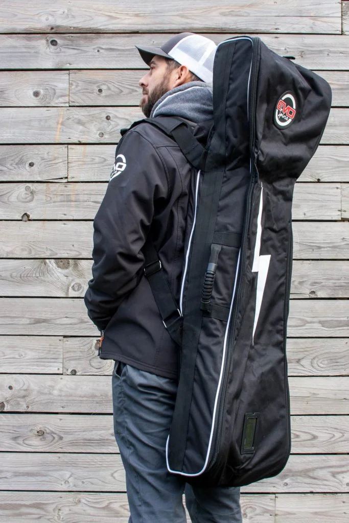 Electric skateboard carry bag view 1