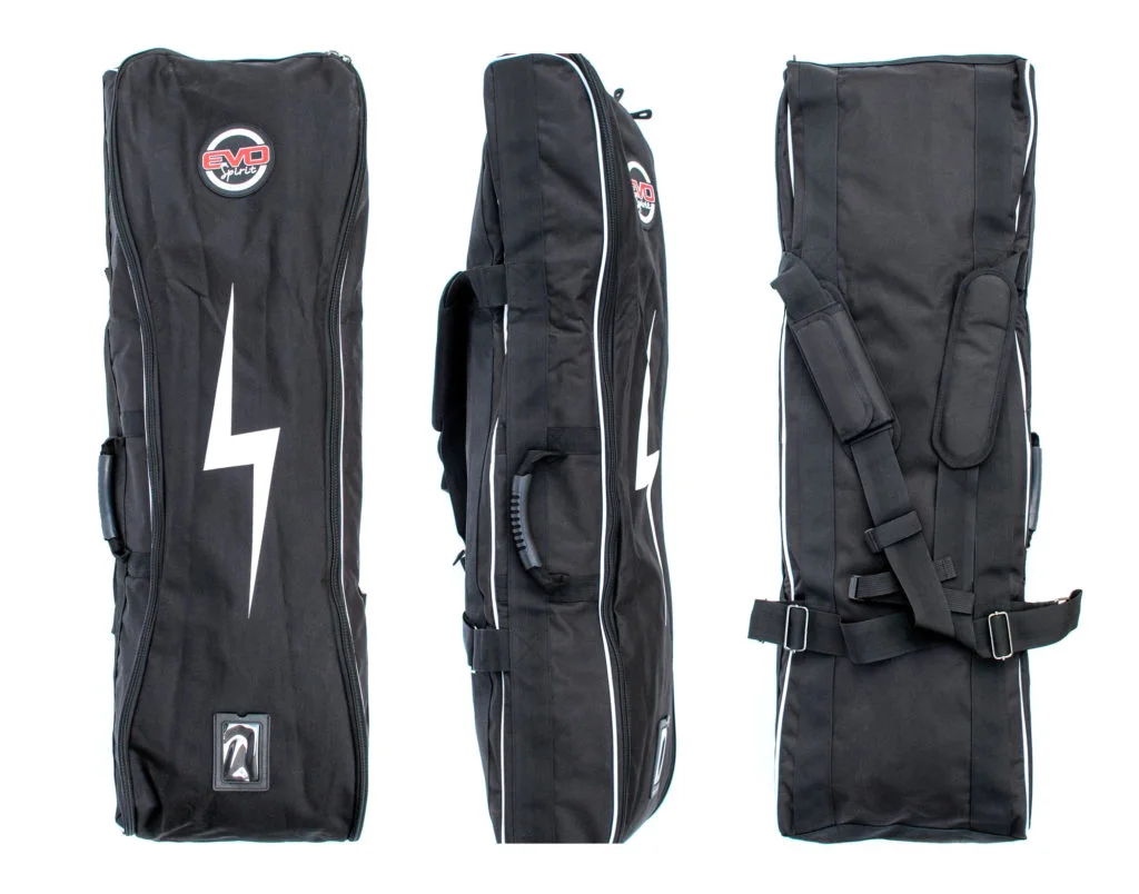 Electric skateboard carry bag with straps