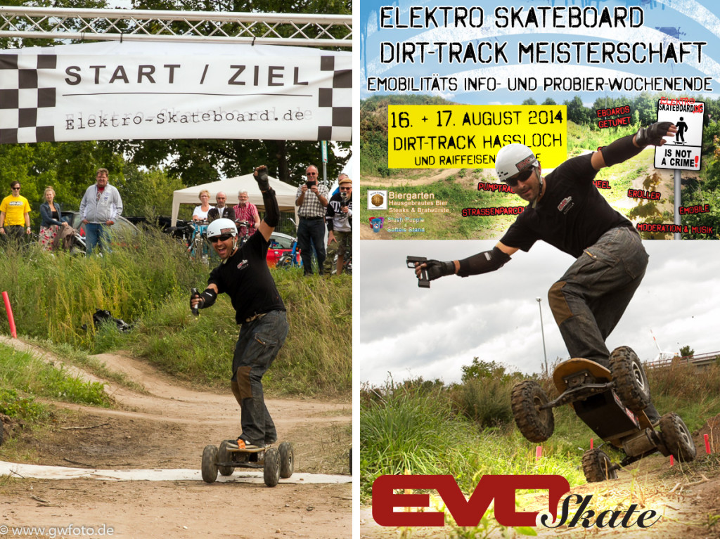 Championnat de Skateboard électrique DIRT-TRACK 2014 à Hasseloch en Allemagne