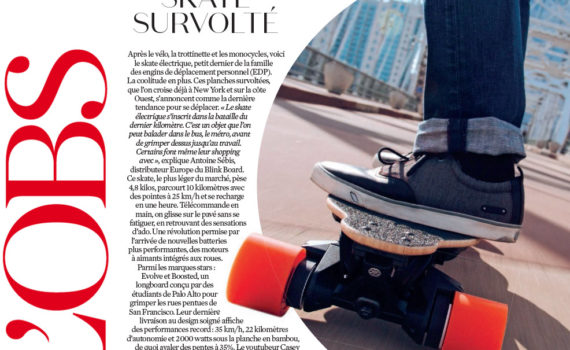 On parle des skates électriques et de Evo-Spirit dans l’OBS