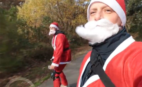 noël en skate électrique