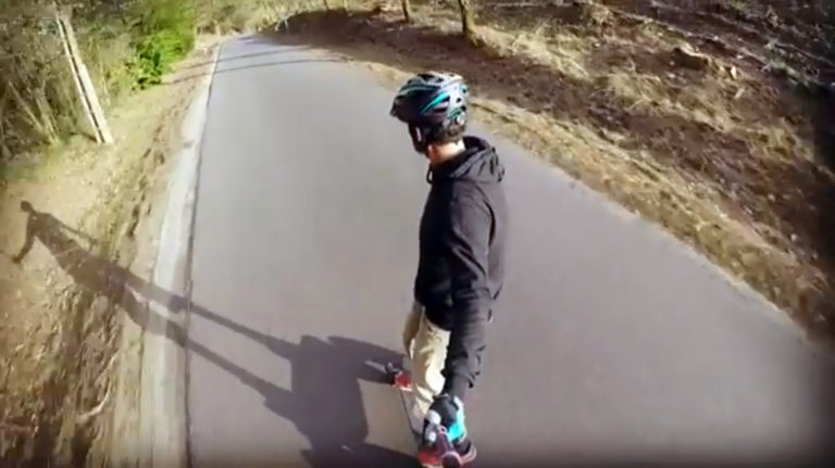 1er ride en skate électrique