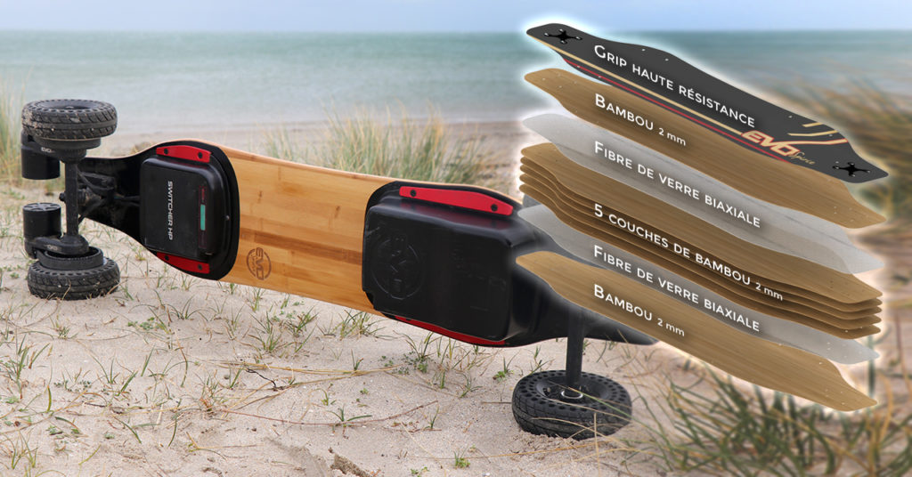 Skate-electric-Convertible-tout-terrain-cross-longboard-switcher-HP-hautes-performances-(plateau-flex-haut-de-gamme-ET-d’une-batterie-interchangeable)