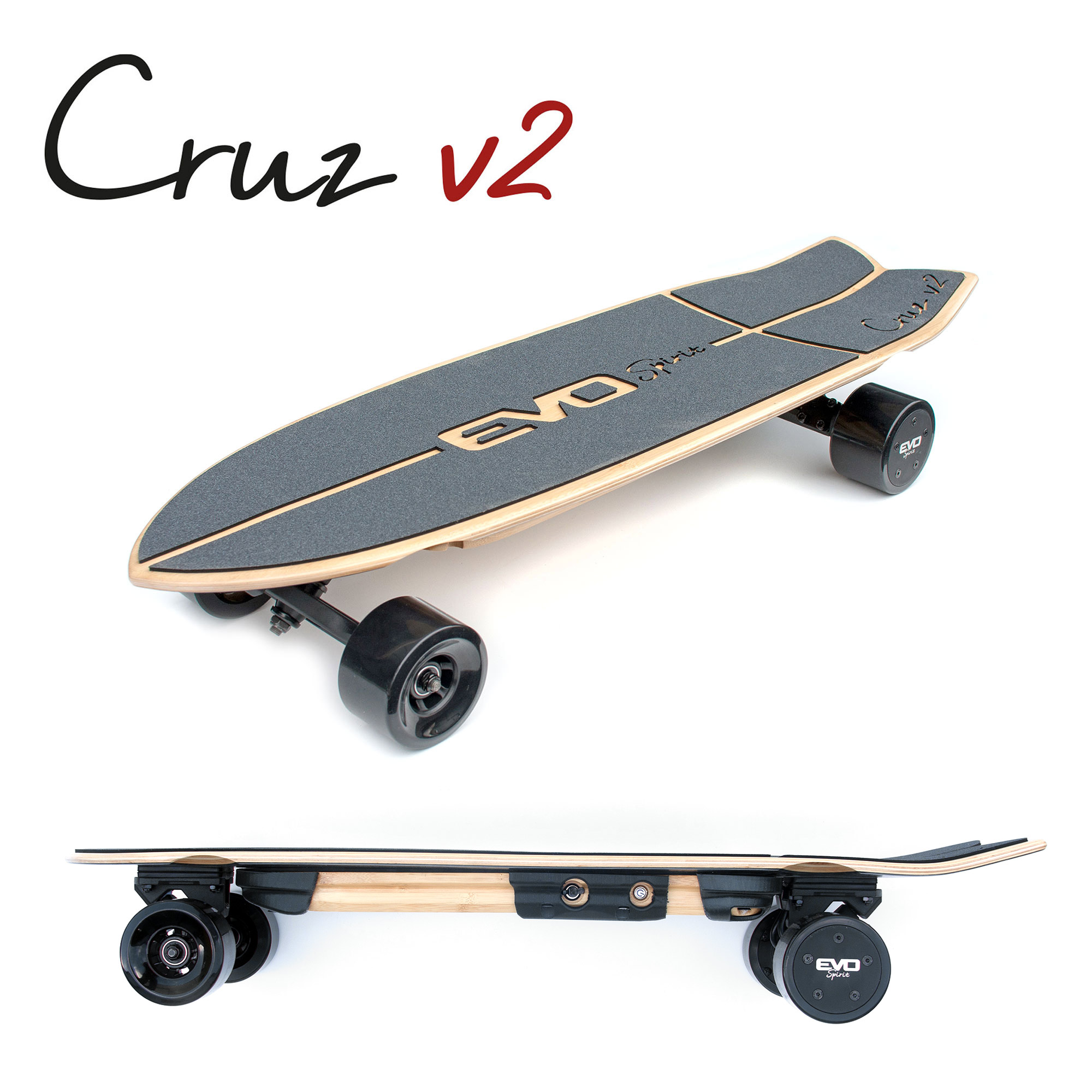 Cruz v2 - Skateboard électrique puissant avec plateau flex