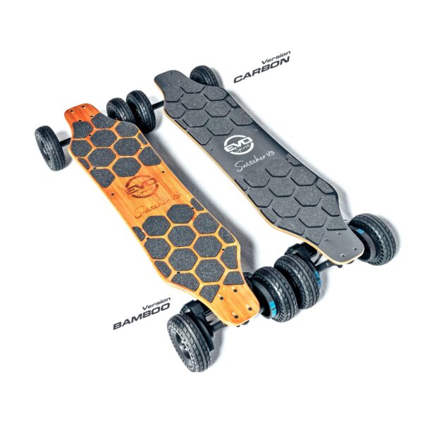 Swicher-v3-Bambou-+-Carbon-Evo-Spirit-verions skate electrique